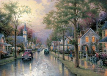 Paysage œuvres - Hometown Morning TK cityscape